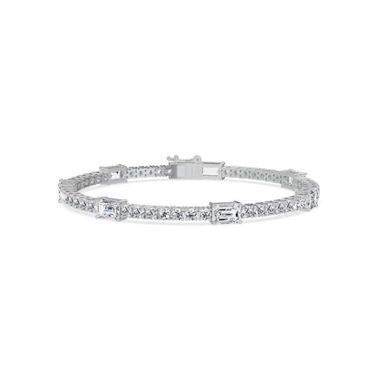 Interval Glow Lab Grown Diamond Bracelet - front view in 9KT