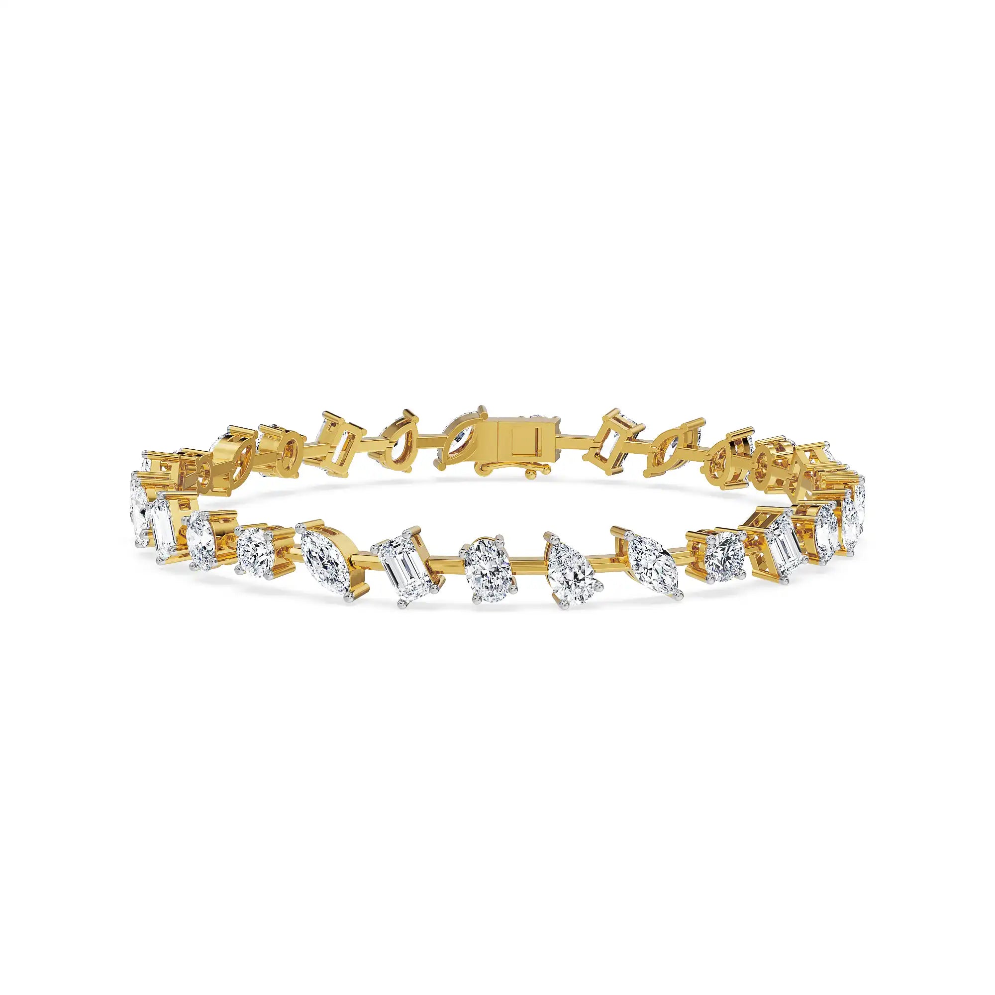 Timeless Glow Lab Grown Diamond Bracelet - front view in 9KT