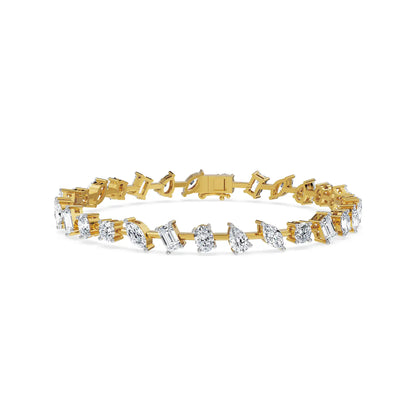 Timeless Glow Lab Grown Diamond Bracelet - front view in 9KT
