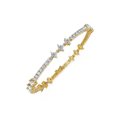 Trio Brilliance Lab Grown Diamond Bracelet - top view
