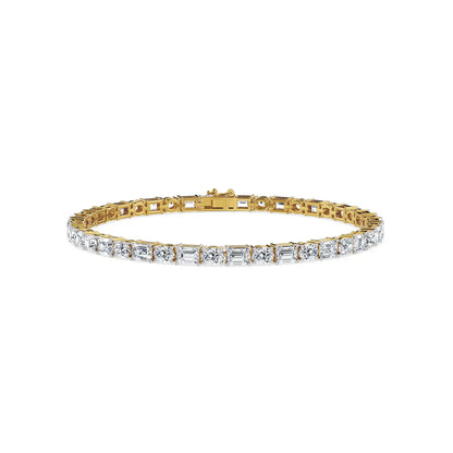 Emerald Crown Lab Grown Diamond Tennis Bracelet - front view