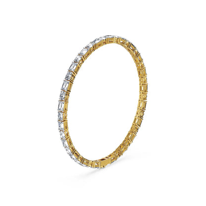 Emerald Crown Lab Grown Diamond Tennis Bracelet - side view