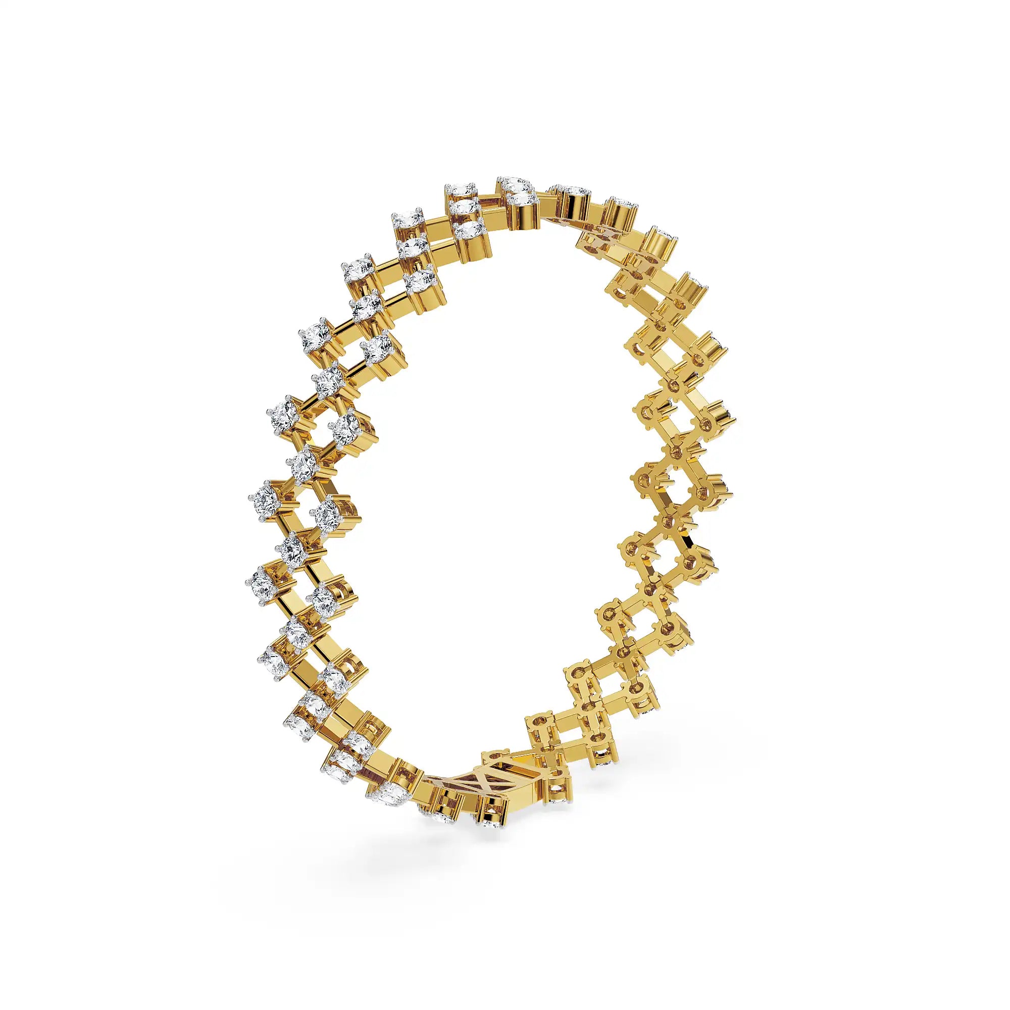 Sterling Lab Grown Diamond Tennis Bracelet - side view