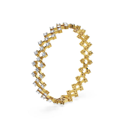 Sterling Lab Grown Diamond Tennis Bracelet - side view