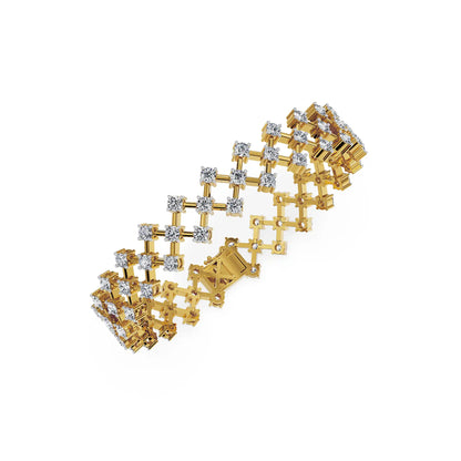 Sterling Lab Grown Diamond Tennis Bracelet - top view