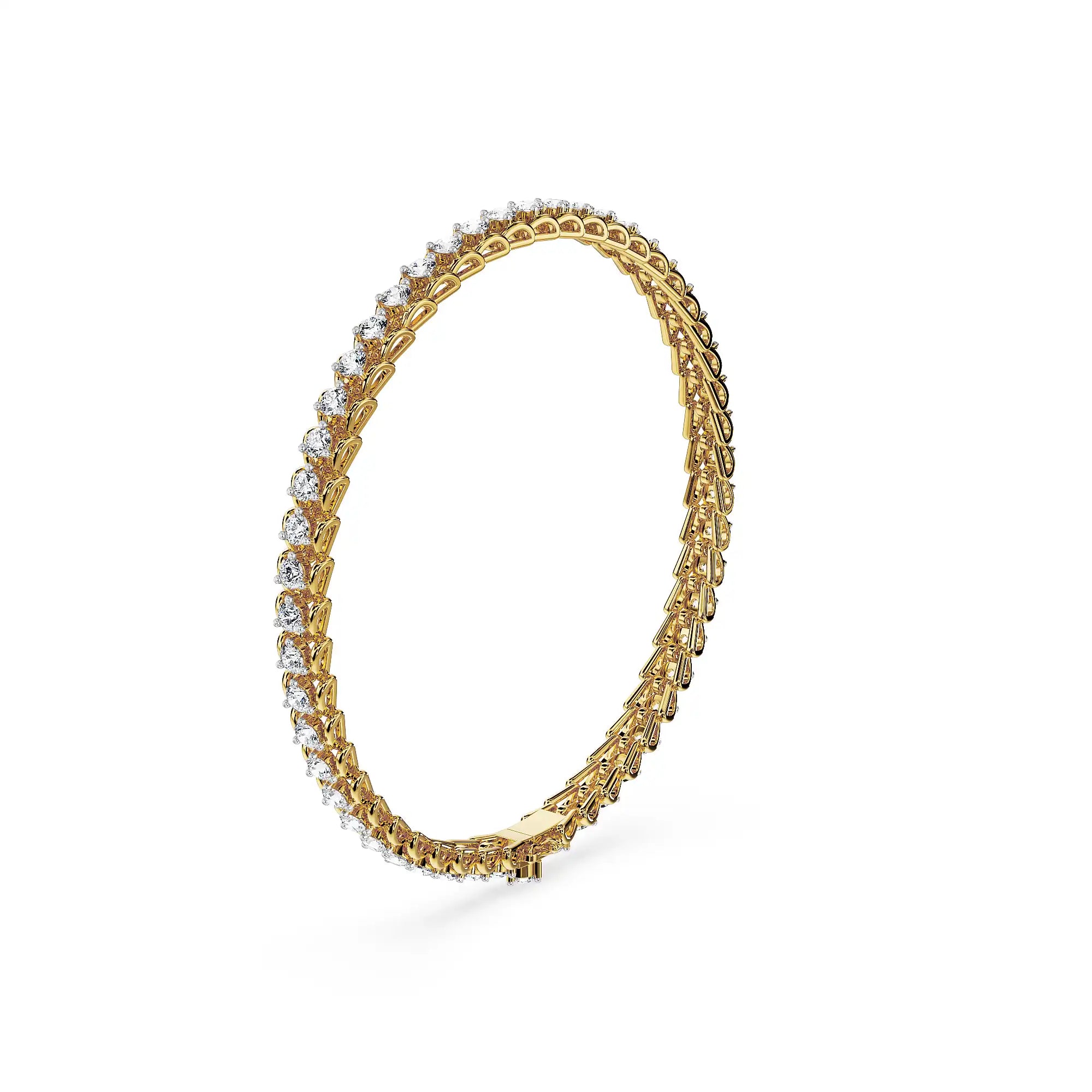 Grace of Luster Lab Grown Diamond Tennis Bracelet - side view