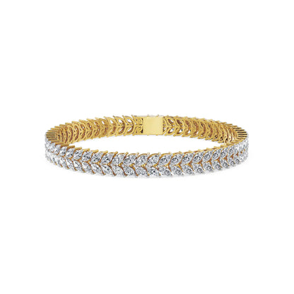 Blooming Glow Lab Grown Diamond Tennis Bracelet - front view