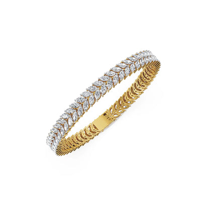 Blooming Glow Lab Grown Diamond Tennis Bracelet - top view