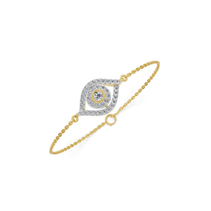 Astra Evil Eye Lab Grown Diamond Bracelet
Top View