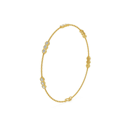 Linea Hexa Lab Grown Diamond Bracelet
Side View