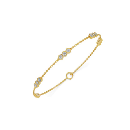 Linea Hexa Lab Grown Diamond Bracelet
Top View