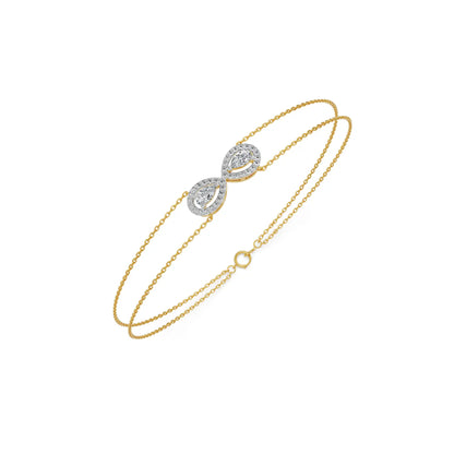 Infinite Grace Pear Lab Grown Diamond Bracelet
Top View