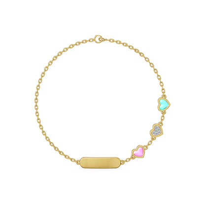 Prism Heart Lab Grown Diamond Bracelet
Top View