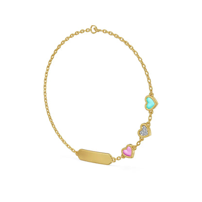 Prism Heart Lab Grown Diamond Bracelet
Side View