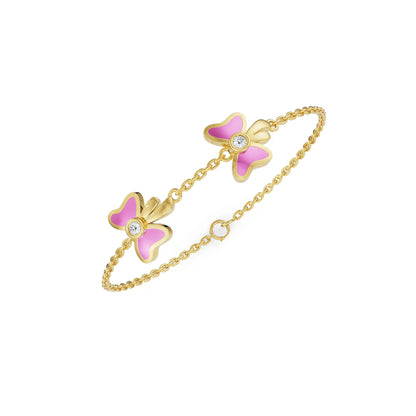 Rose Bow Lab Grown Diamond Bracelet
Top View