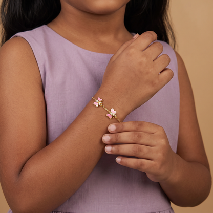 Rose Bow Lab Grown Diamond Bracelet