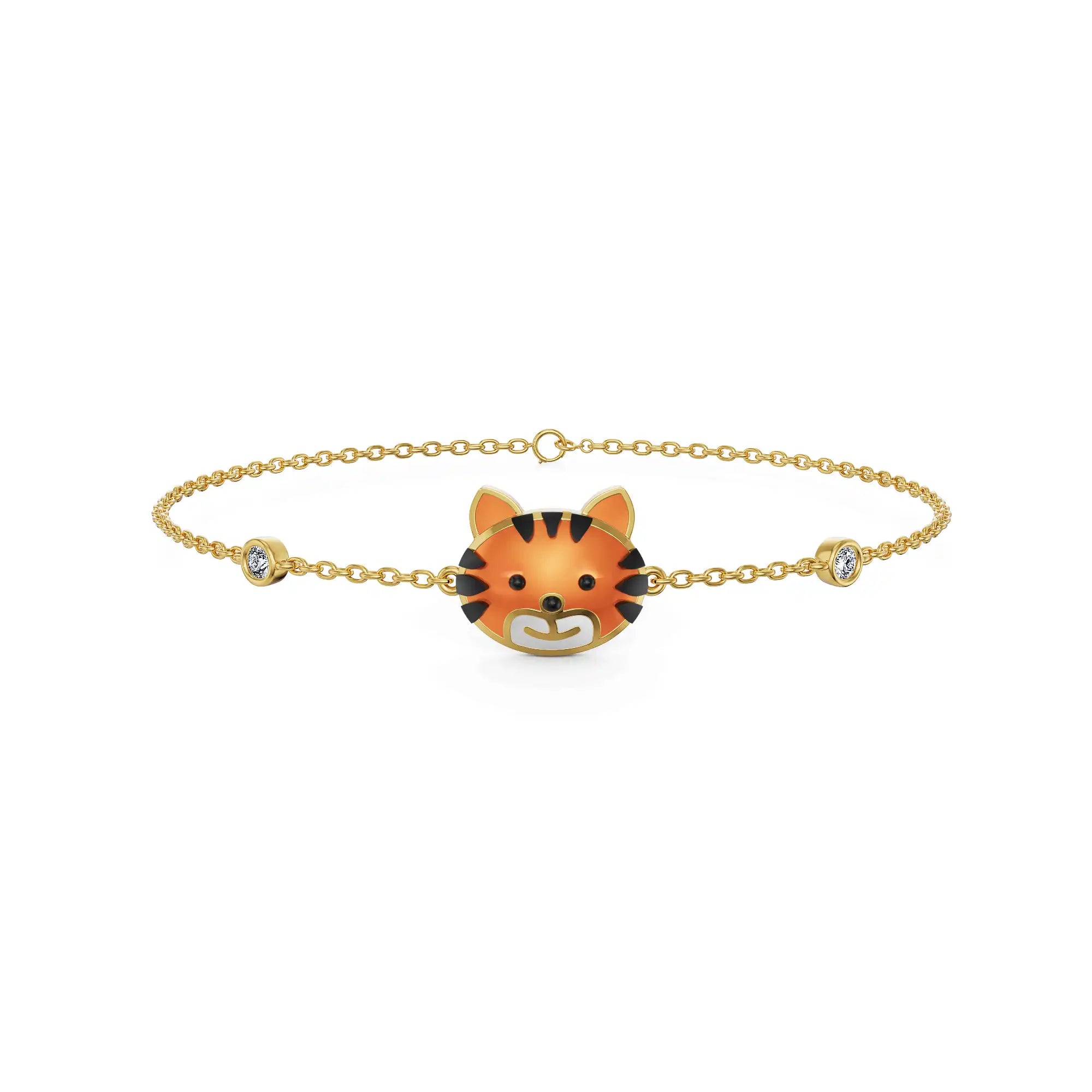 Little Roar Tiger Lab Grown Diamond Bracelet