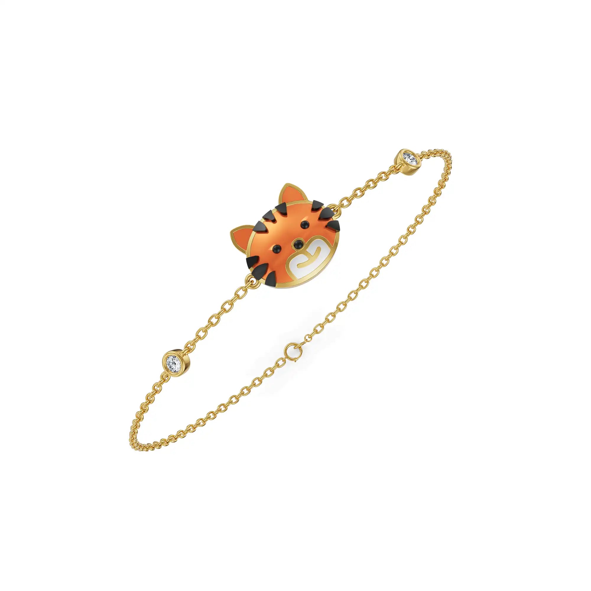 Little Roar Tiger Lab Grown Diamond Bracelet