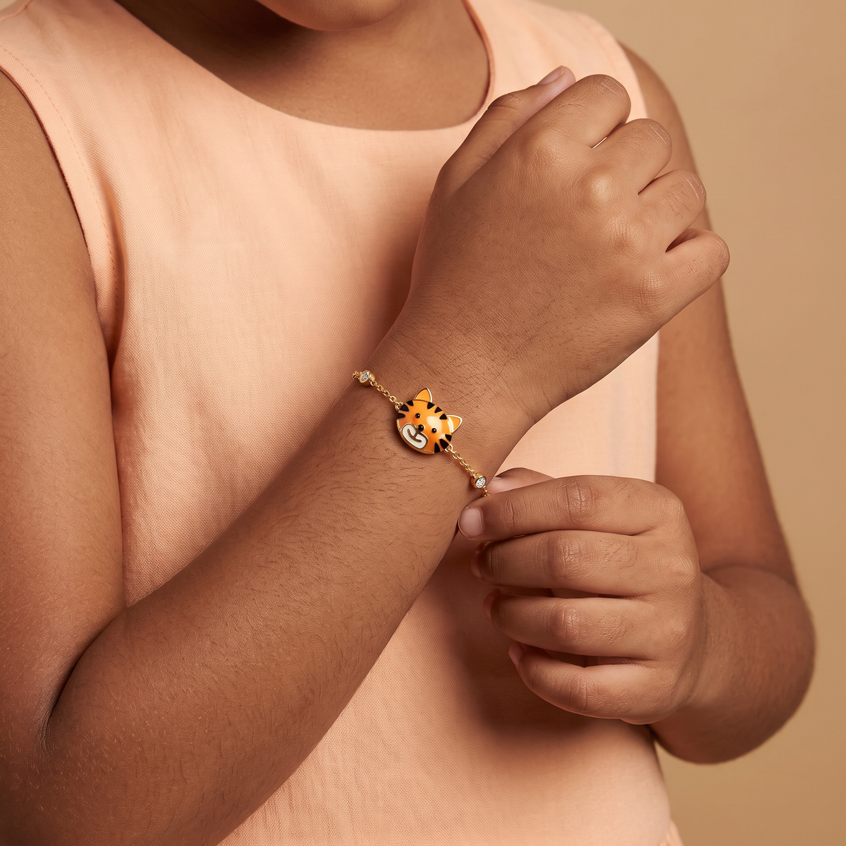 Little Roar Tiger Lab Grown Diamond Bracelet