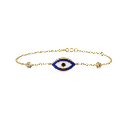 Iris Evil Eye Lab Diamond Bracelet- front view