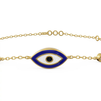 Iris Evil Eye Lab Diamond Bracelet - perspective view