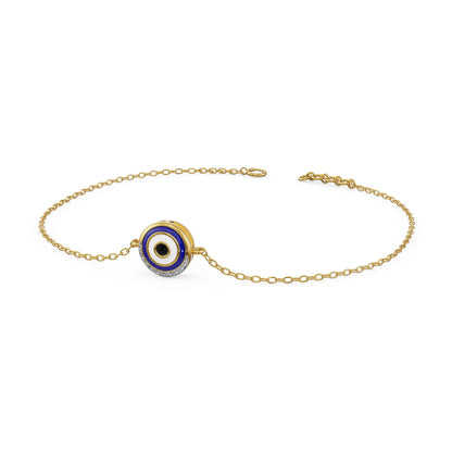 Enchanted Evil Eye Lab Diamond Bracelet - perspective view