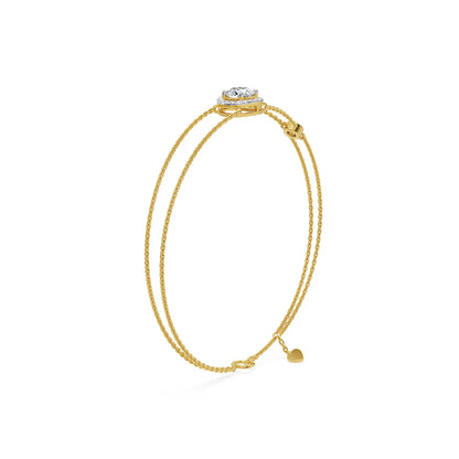 Mahira Lab Grown solitaire Bracelet
Back view