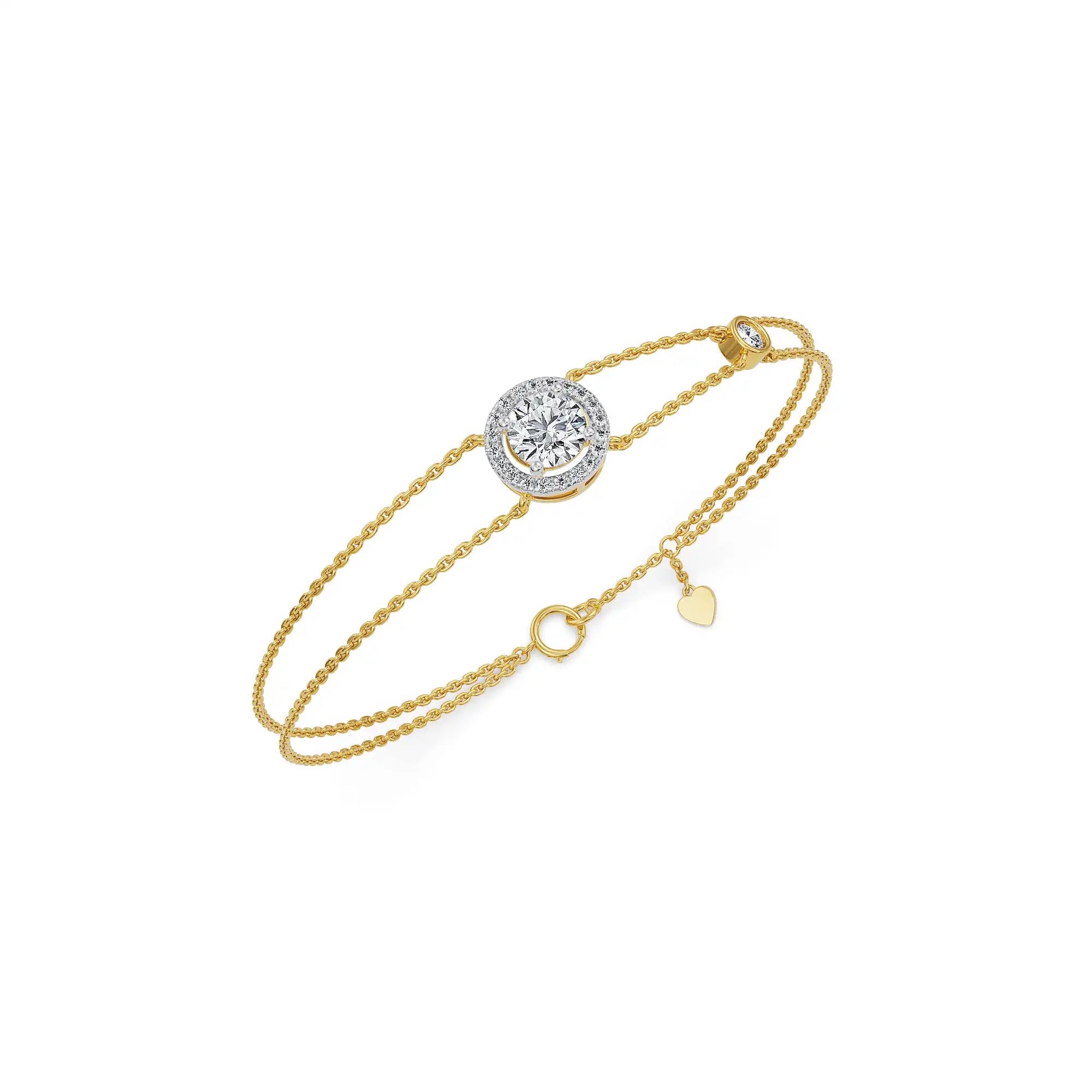 Mahira Lab Grown solitaire Bracelet
Top View