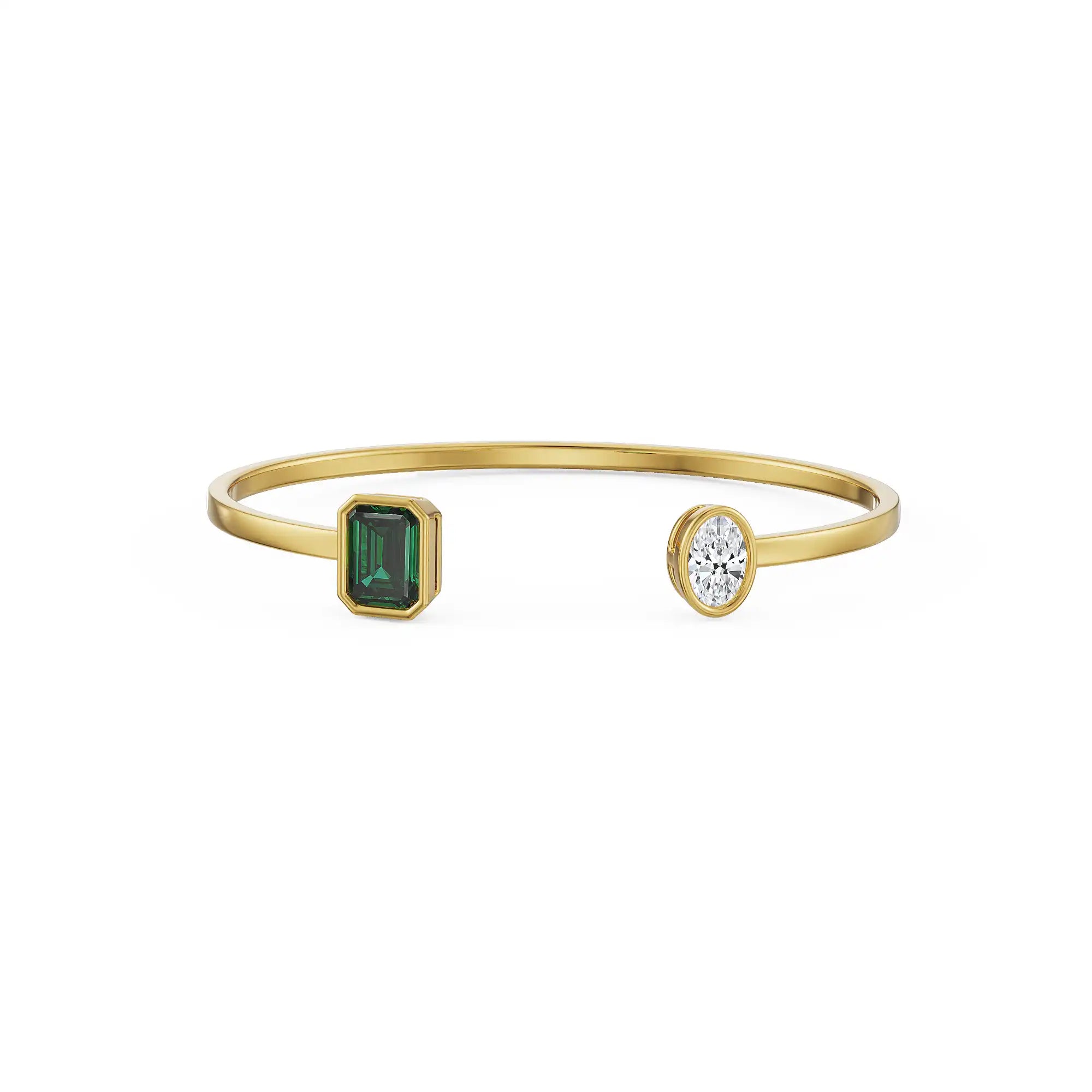 Duo Edge Lab Grown Diamond Bracelet
Front View