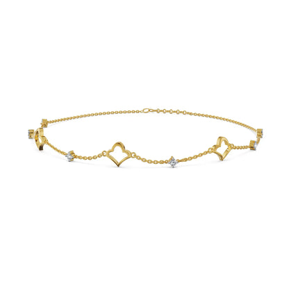 Clover Lab Grown Diamond Bracelet