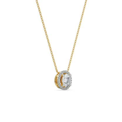 Havana Solitaire Diamond Pendant Set Right View
