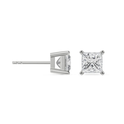 Princess Diamond Pendant Set Perspective View