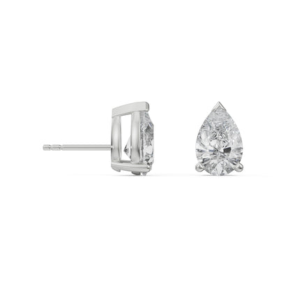 Pear Emerald Diamond Pendant Set Prospective View