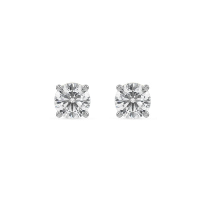 Faiza Solitaire Diamond Necklace Set Earrings Front View