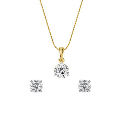 0.5 CT Round Solitaire Lab Grown Diamond Pendant Set Top View