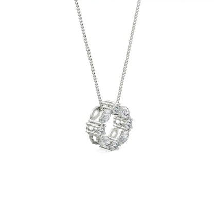 The Dewy Leafy Lab Grown Diamond Pendant- Right view