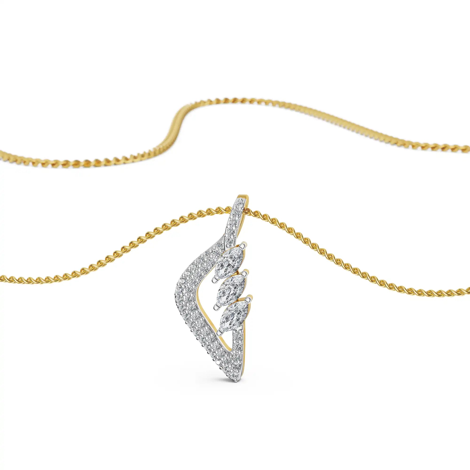Prism Marquise Lab Grown Diamond Pendant Set