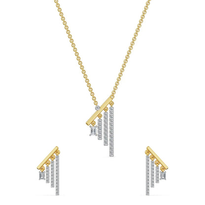 Linear Lab Grown Diamond Necklace Set