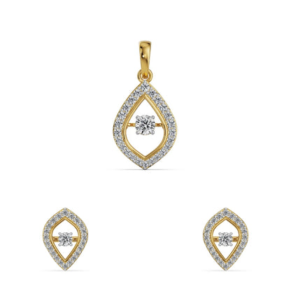 Dancing Diamond Lab Grown Pendant Set