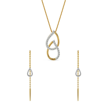 Regal Pear Lab Grown Diamond Pendant Set