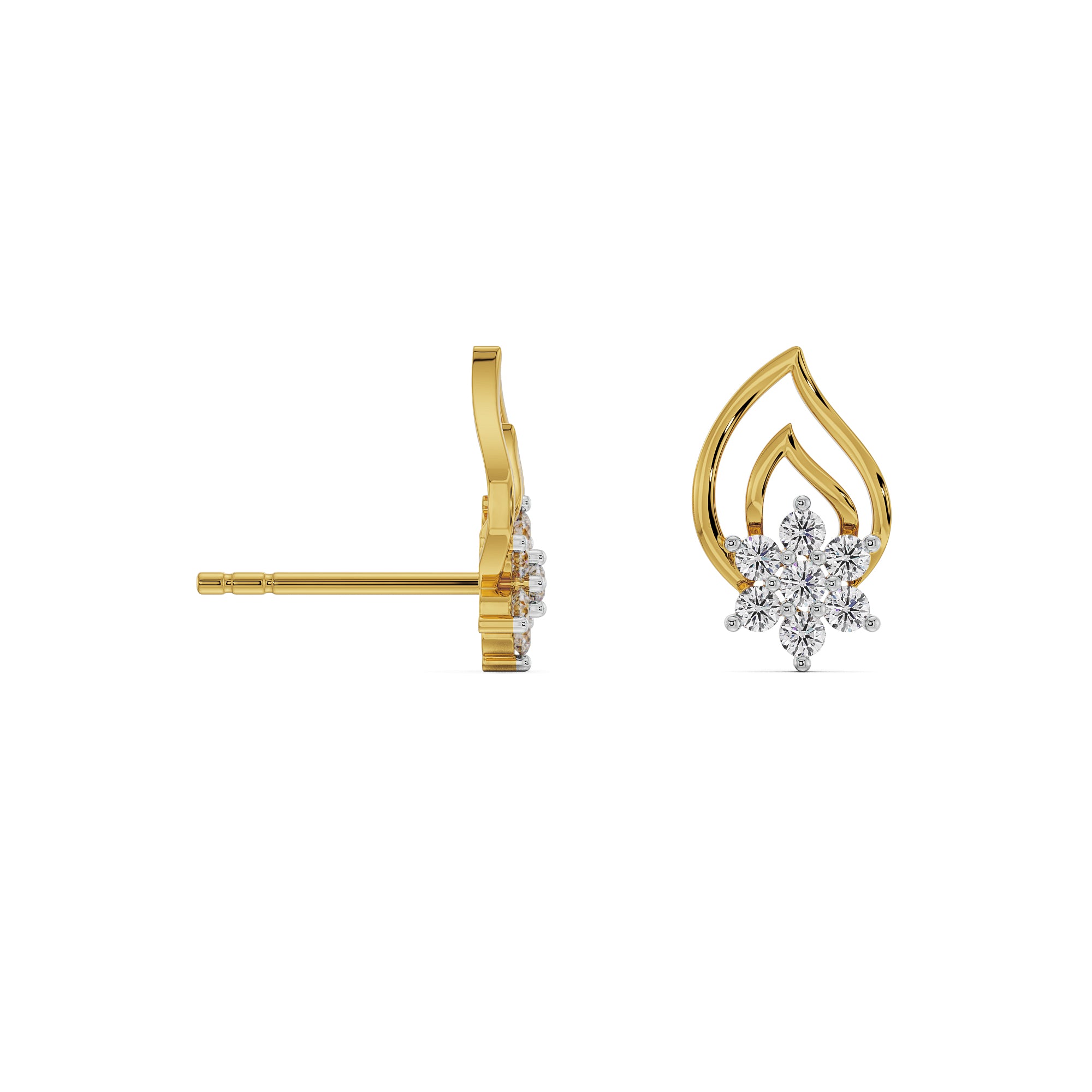 Mosi Leaf Lab Grown Diamond Pendant Set