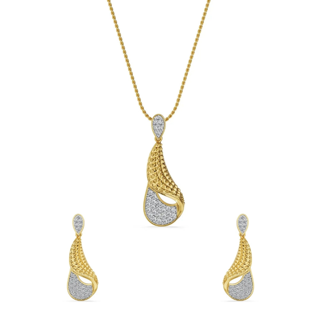 Petal Aura Lab Grown Diamond Pendant Set