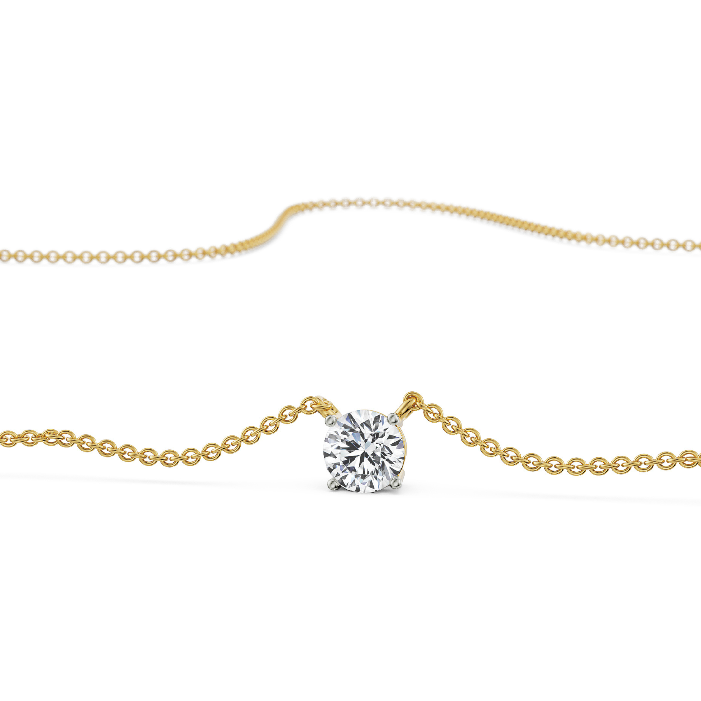 Solitaire Lab Grown Diamond Necklace Set