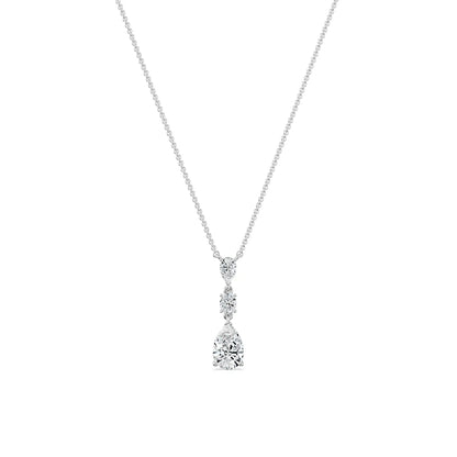 Pear Teardrop Lab Grown Diamond Necklace Set
