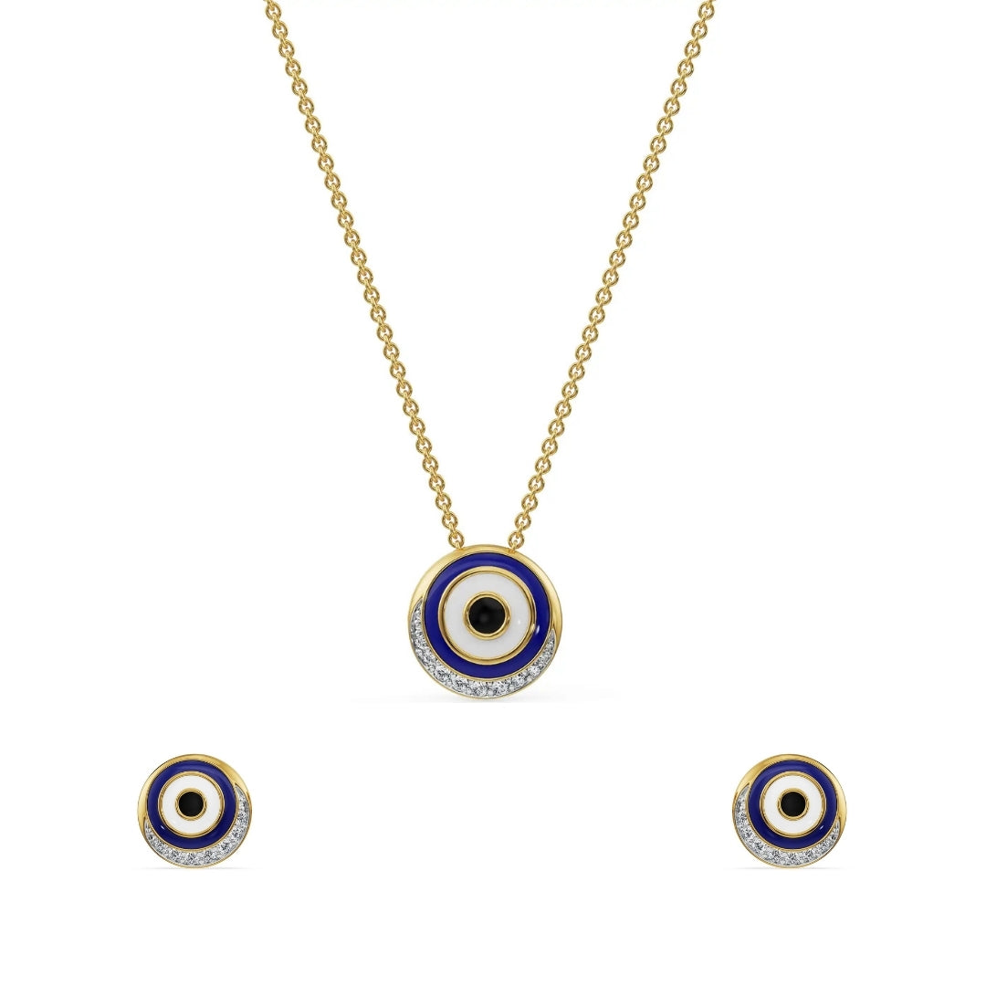 Enigma Evil Eye Lab Grown Diamond Necklace Set