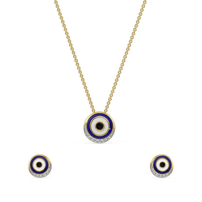 Enigma Evil Eye Lab Grown Diamond Necklace Set
