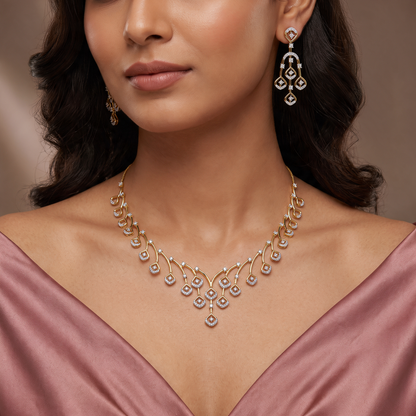 Vallari Lab Grown Diamond Necklace Set