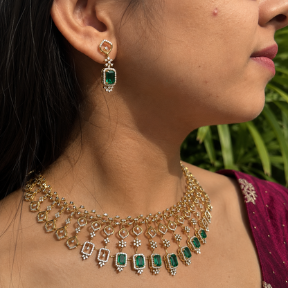 Blake Emerald Diamond Necklace