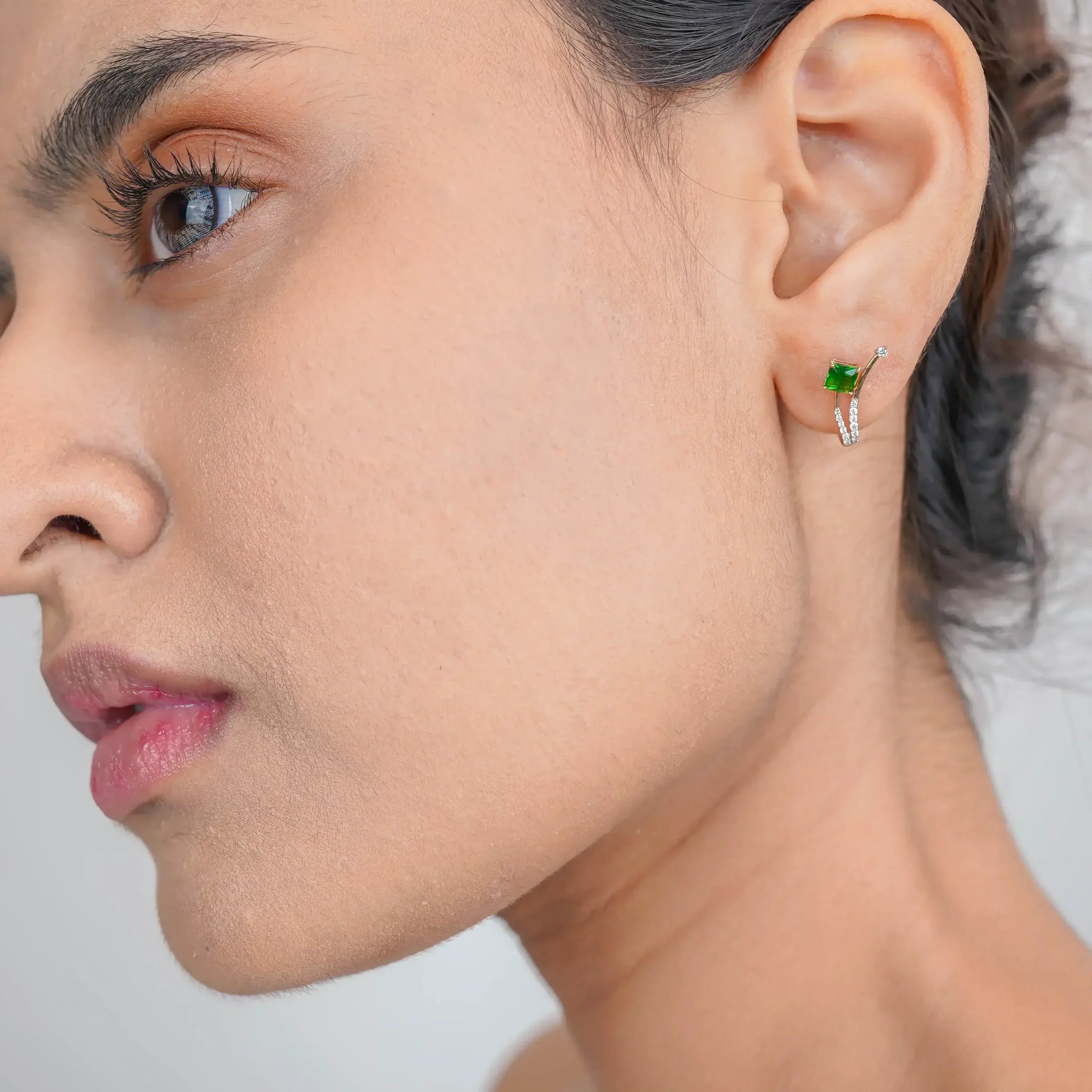 Emerald Delight Lab Grown Diamond Earrings_in-stock
