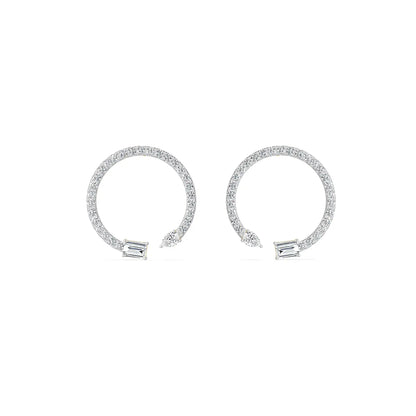 Brekie Hoop Lab Grown Diamond Earrings - Front view